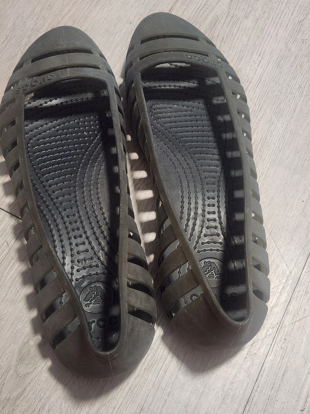 Crocs Adrina Caged Jelly Ballet Flats 8w